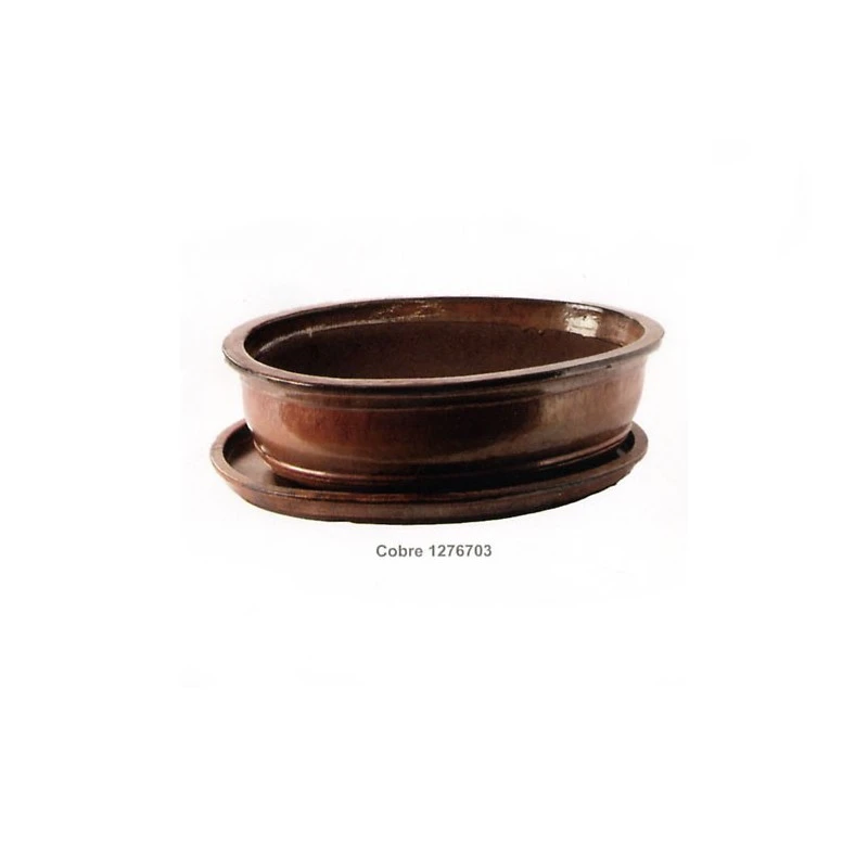 Tiesto ébano Con Plato 4 Tiesto ébano Con Plato - Imagen 2